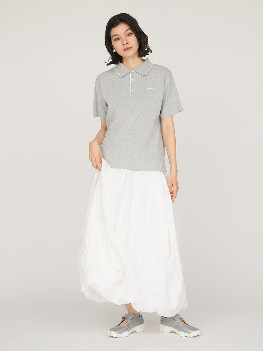 トップス inmi emmiロゴニットポロトップス(ニット)｜トップス｜emmi（エミ）の