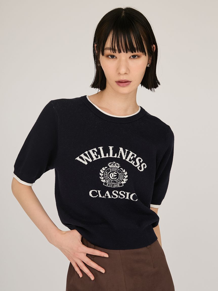 【メール便(30)】【送料無料】 エミ オーガニックコットンカレッジニットトップス emmi オーガニックコットンカレッジニットトップス(ニット)｜トップス｜emmi