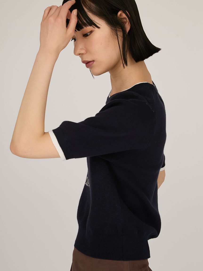 オーガニックコットンカレッジニットトップス(ニット)｜トップス｜emmi