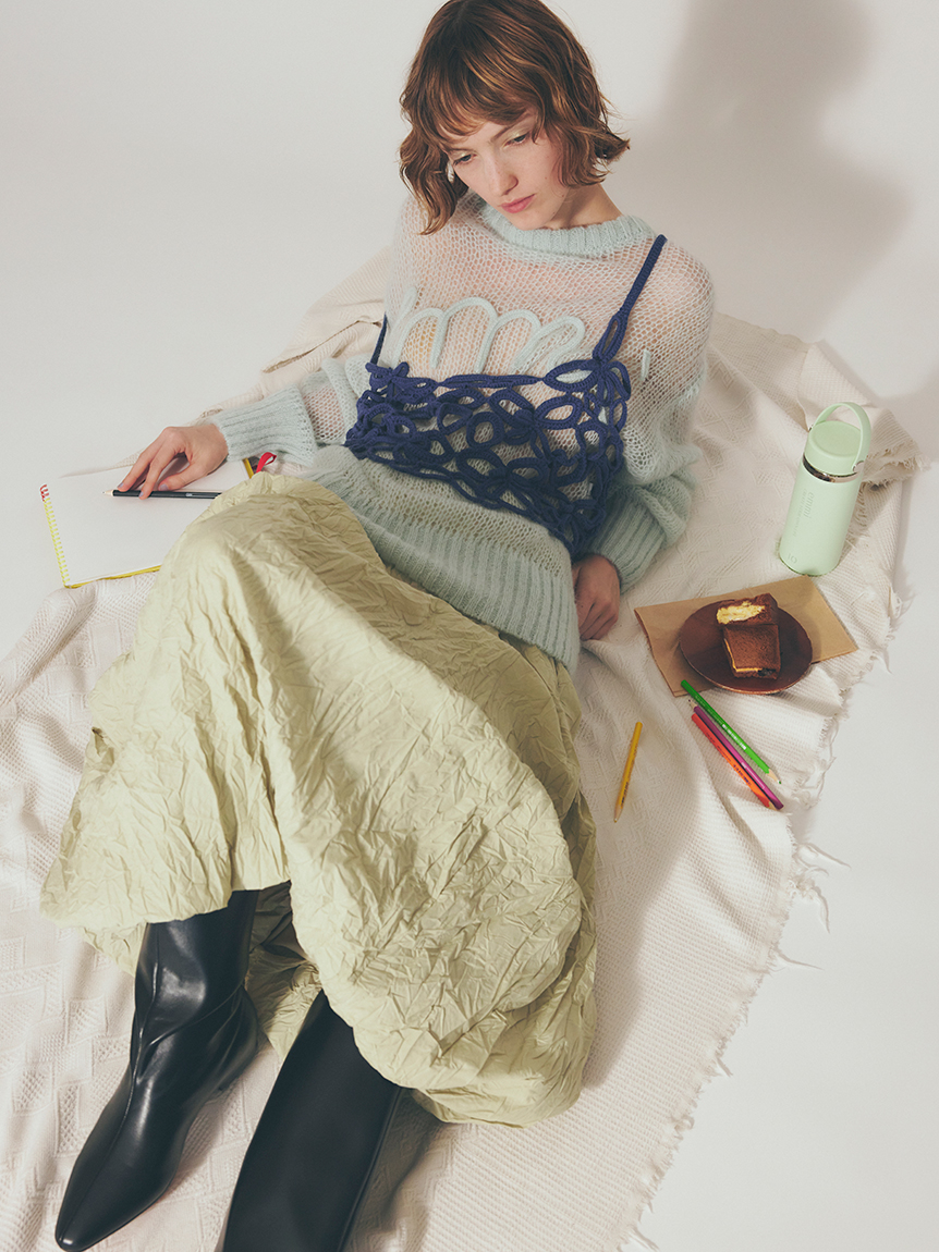 emmiロゴモヘアニットトップス(ニット)｜トップス｜emmi（エミ）の通販