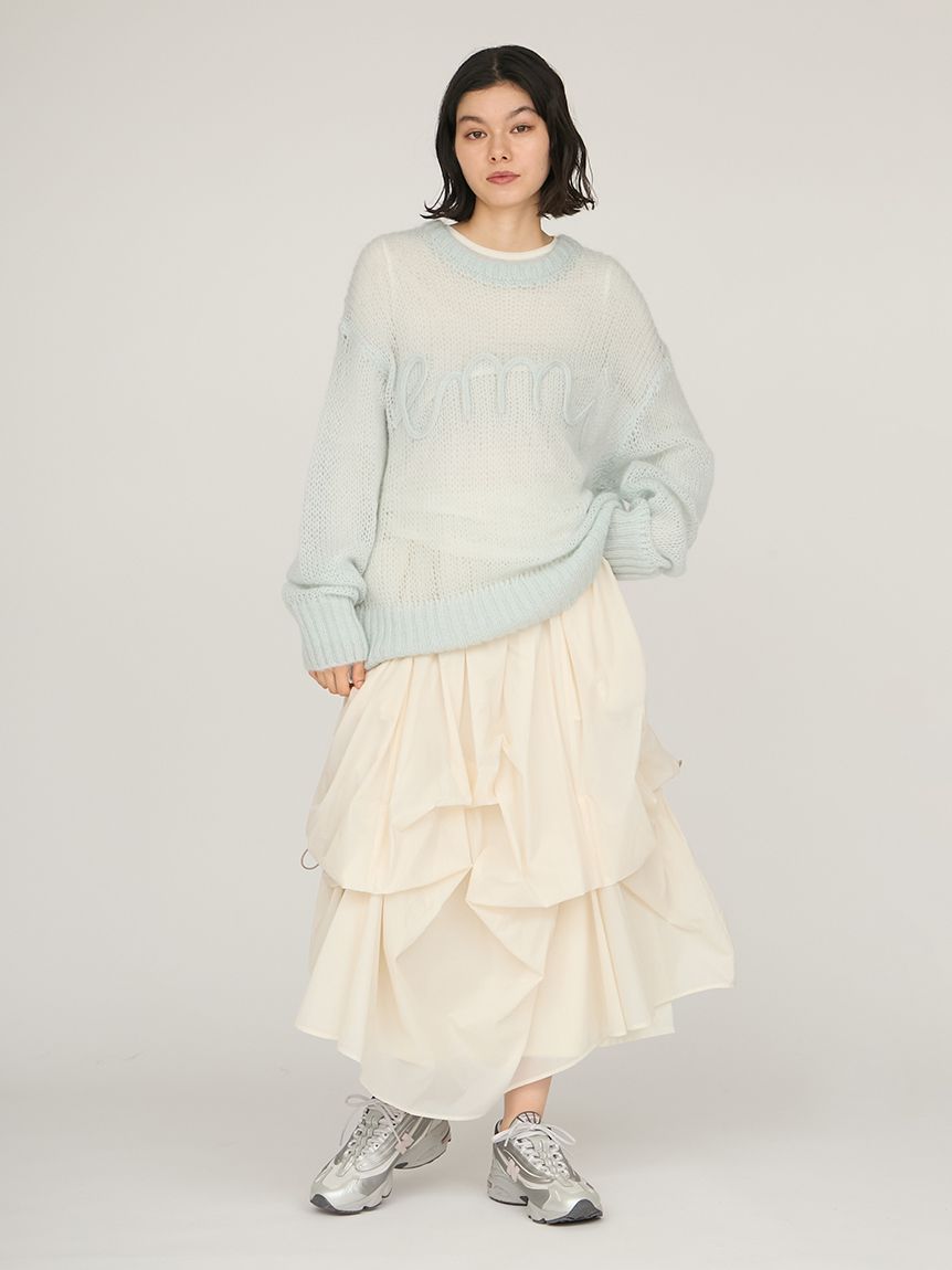 ニット セーター emmiロゴモヘアニットトップス レディース emmiロゴモヘアニットトップス(ニット)｜トップス｜emmi（エミ