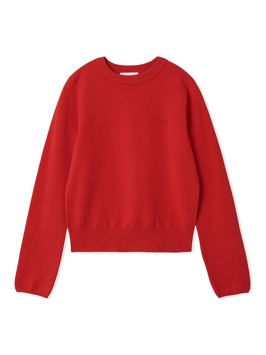 emmiロゴミラノリブトップス ONLINE限定カラー】emmiロゴミラノリブトップス(カットソー