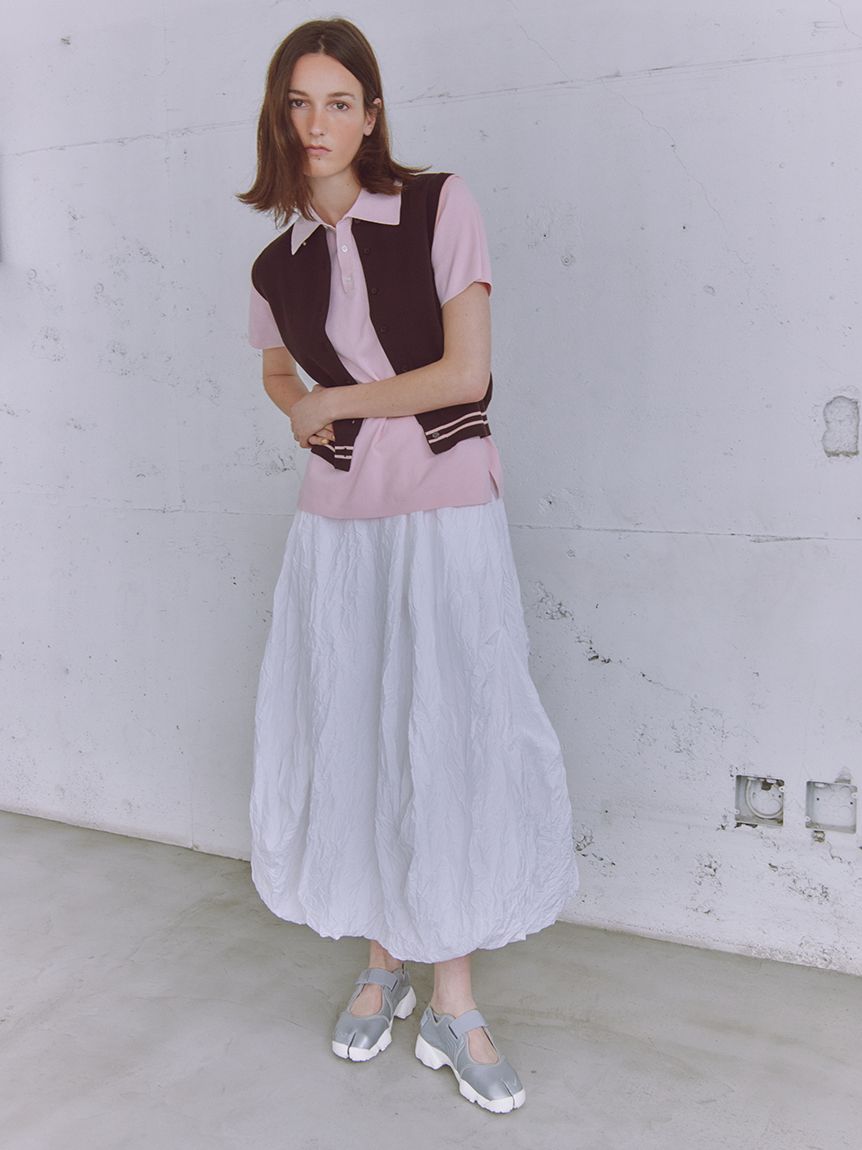 日本未入荷★Karen Millen 襟付き無地レザーベスト/ジレ 襟付きニットベスト(ジレ/ベスト)｜アウター｜emmi（エミ）の