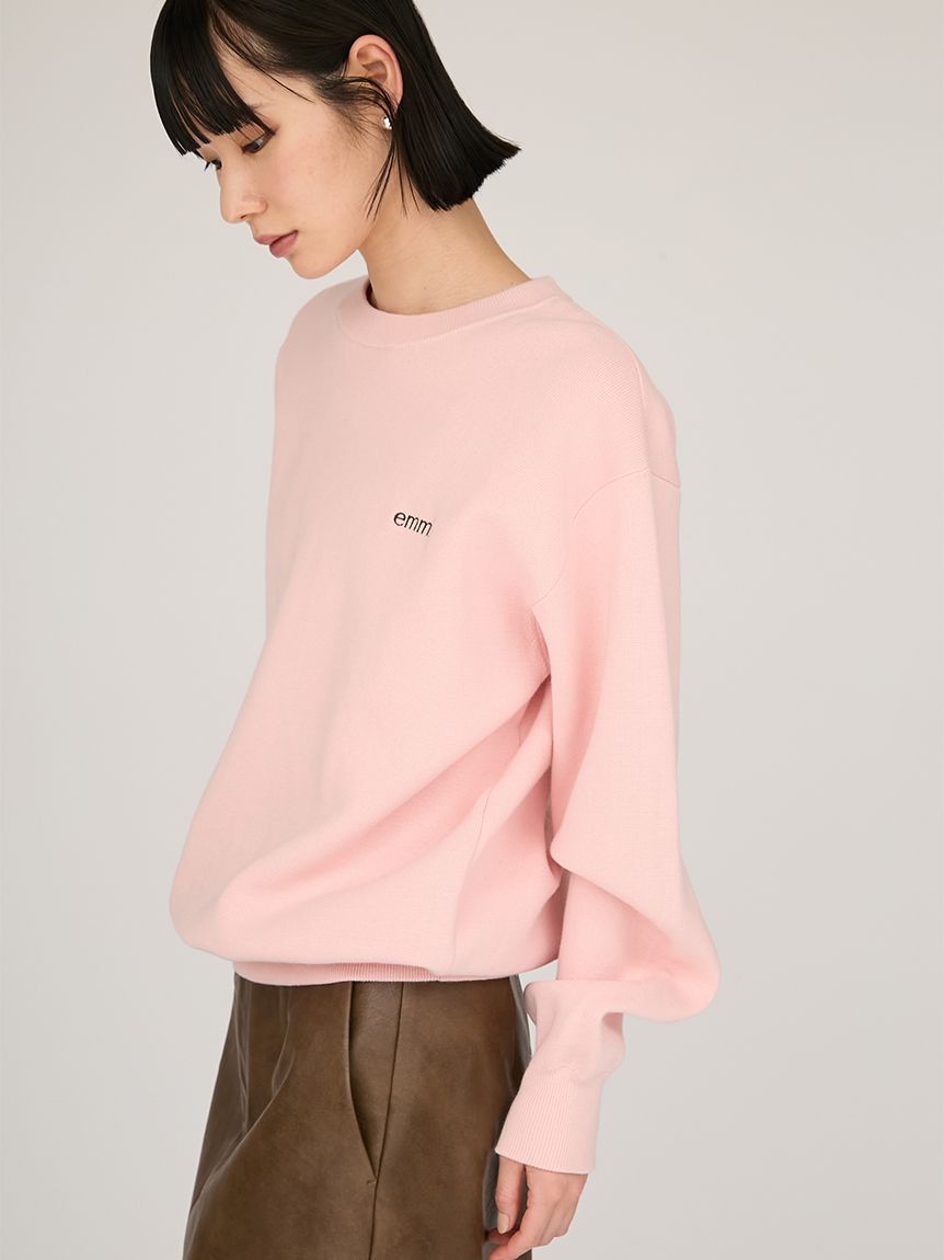 トップス emi ONLINE限定カラー】emmiロゴミラノリブトップス(カットソー