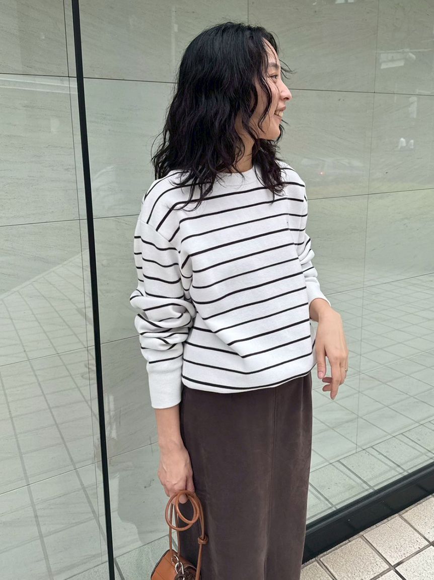 ONLINE限定カラー】emmiロゴミラノリブトップス(カットソー)｜トップス