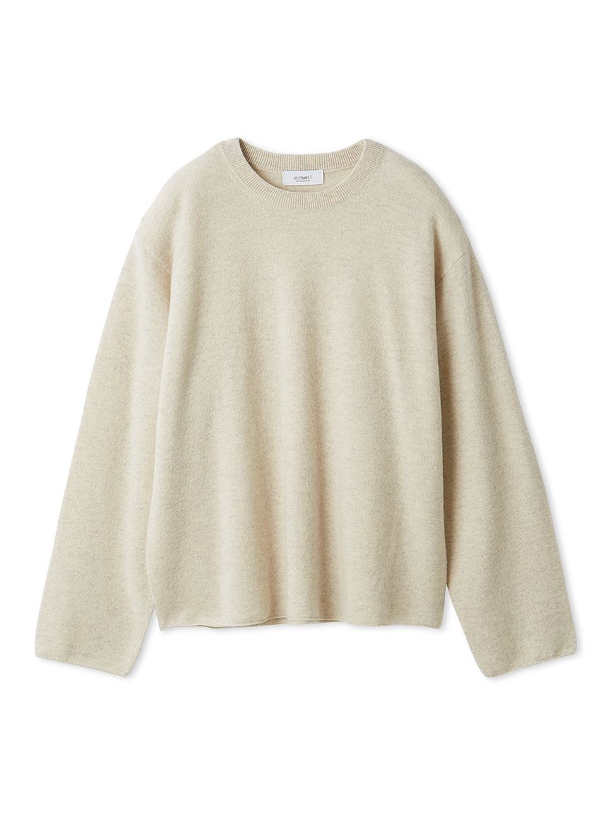 セットアップ対応】ラムウールオーバーニットトップス(ニット