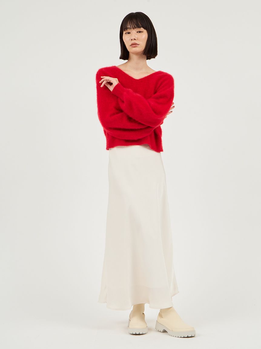 Aimeine(エメイン)フォックスカシミヤオフショル2wayニット aimeine エメイン フォックスカシミヤオフショル2wayニット - メルカリ