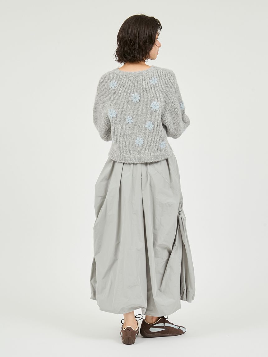 フラワーエンブロイダリーニットトップス(ニット)｜トップス｜emmi