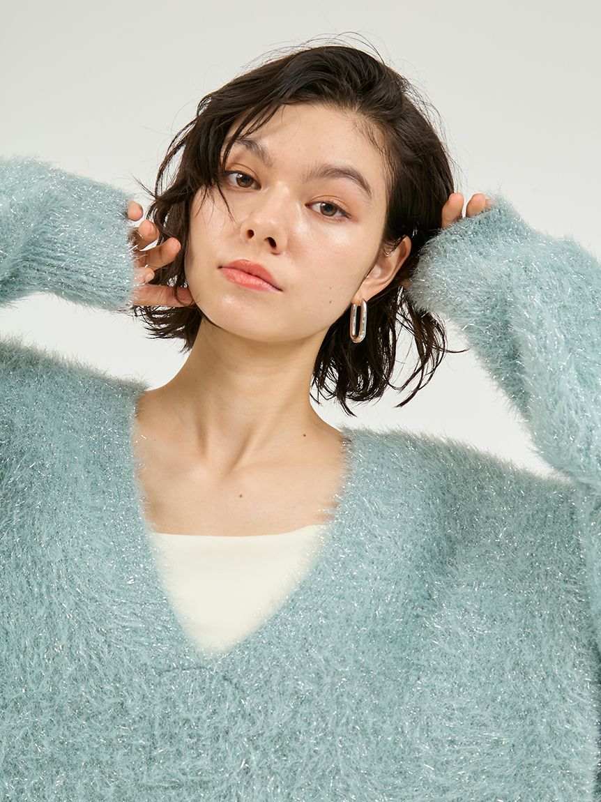 フェザーラメニットプルオーバー(ニット)｜トップス｜emmi（エミ）の