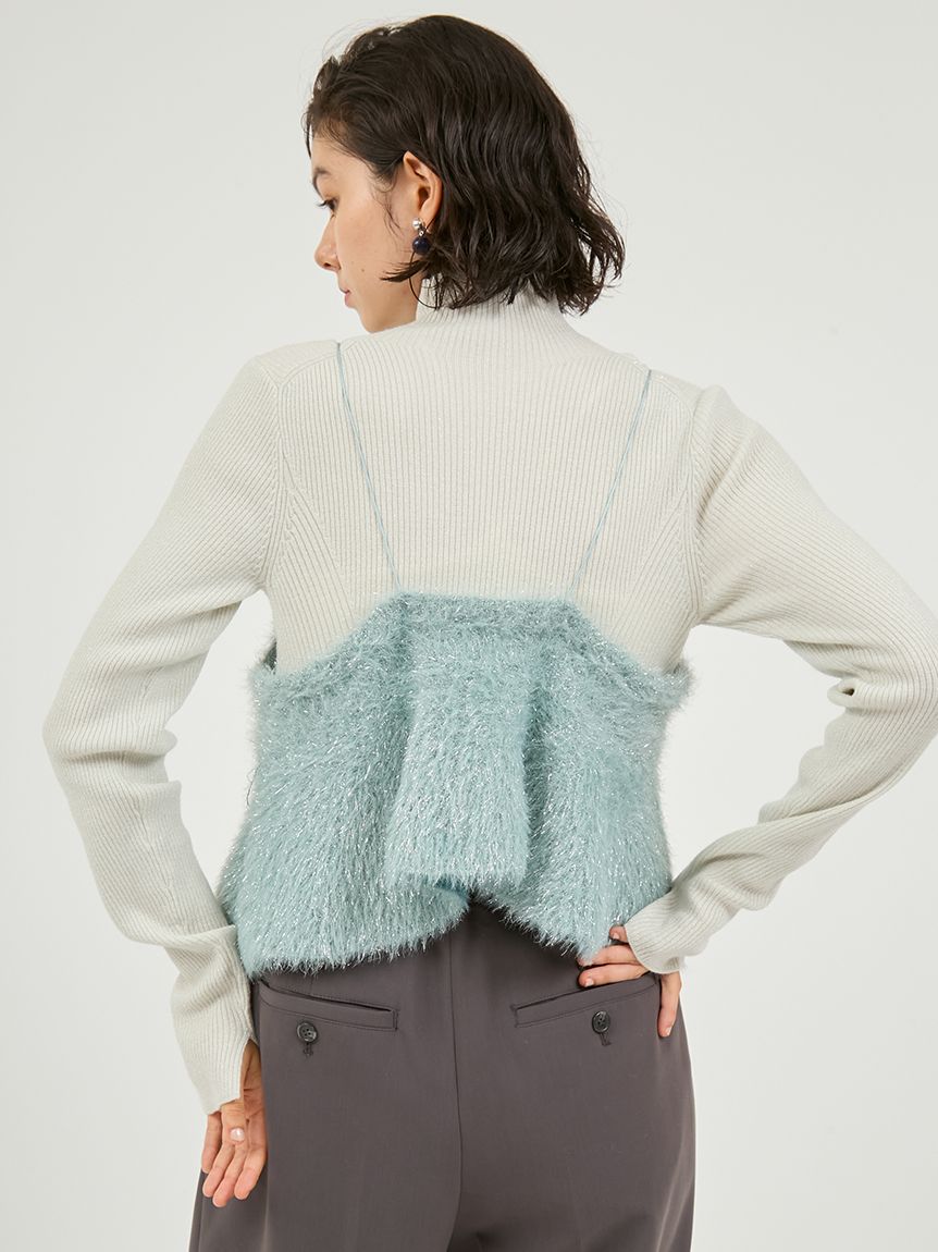 フェザーラメニットビスチェ(ニット)｜トップス｜emmi（エミ）の通販