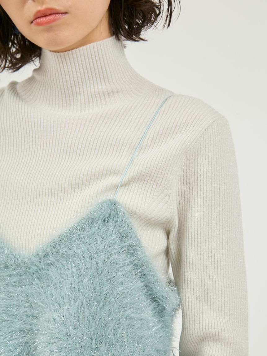 フェザーラメニットビスチェ(ニット)｜トップス｜emmi（エミ）の通販