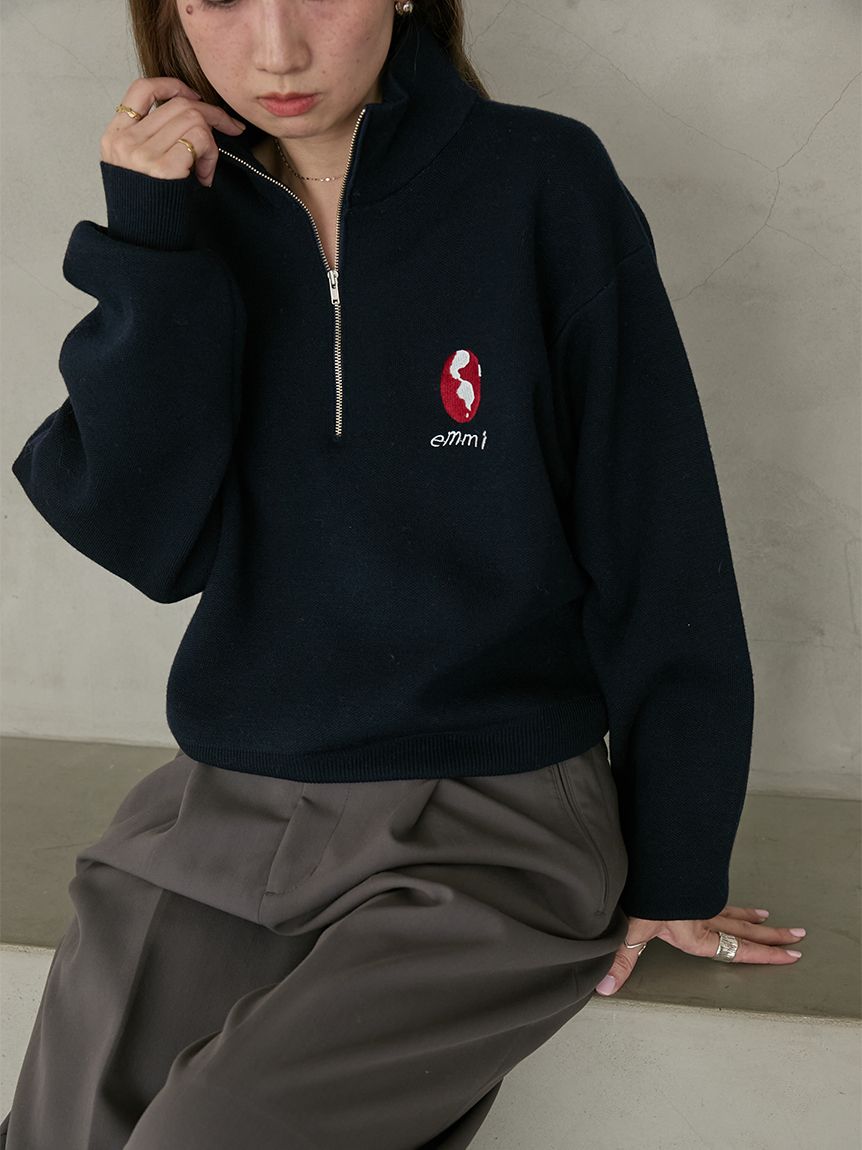 Global warming】ハーフジップニットトップス(スウェット/パーカー