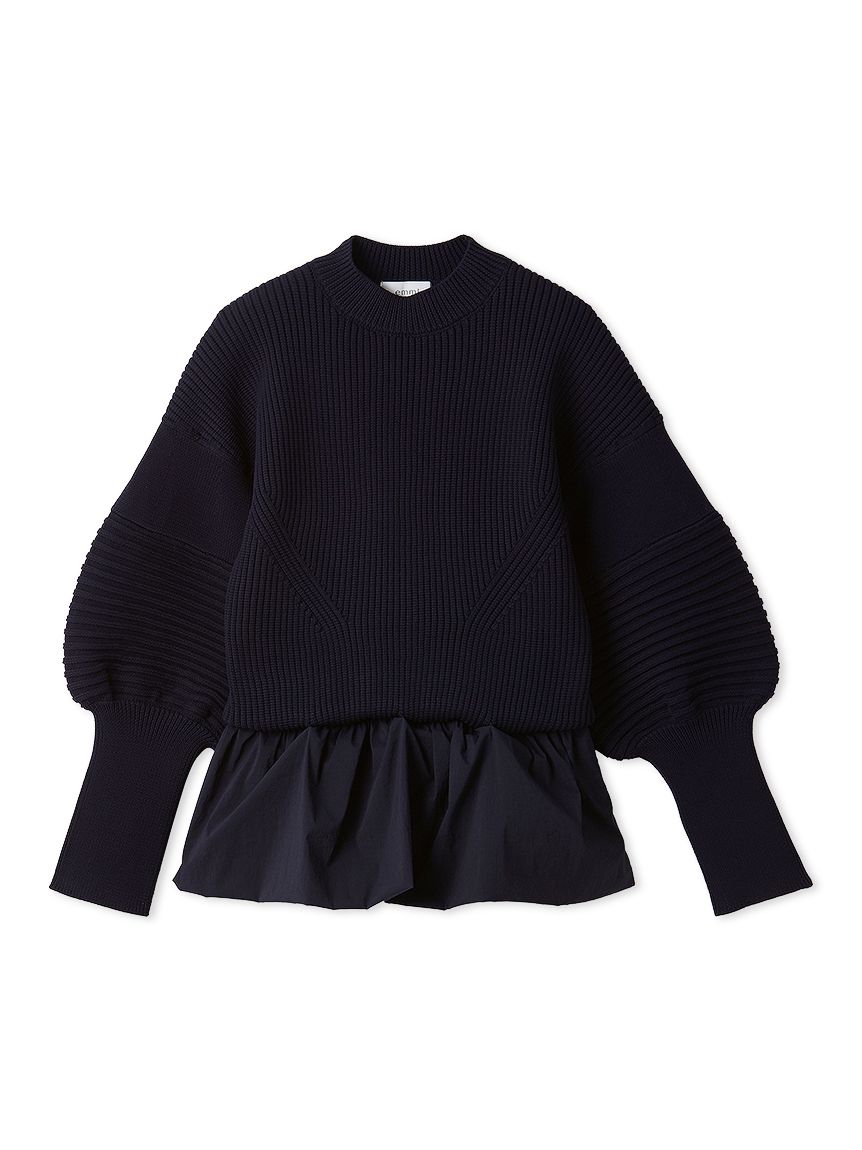 週末価格⭐︎OHGA ドッキングぺプラムニット　ブラック FREAK'S STORE（フリークスストア） ニット セーター 限定展開 ニット