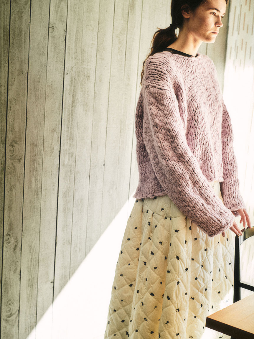 ウール混ハンドニットプルオーバー(ニット)｜トップス｜emmi（エミ）の