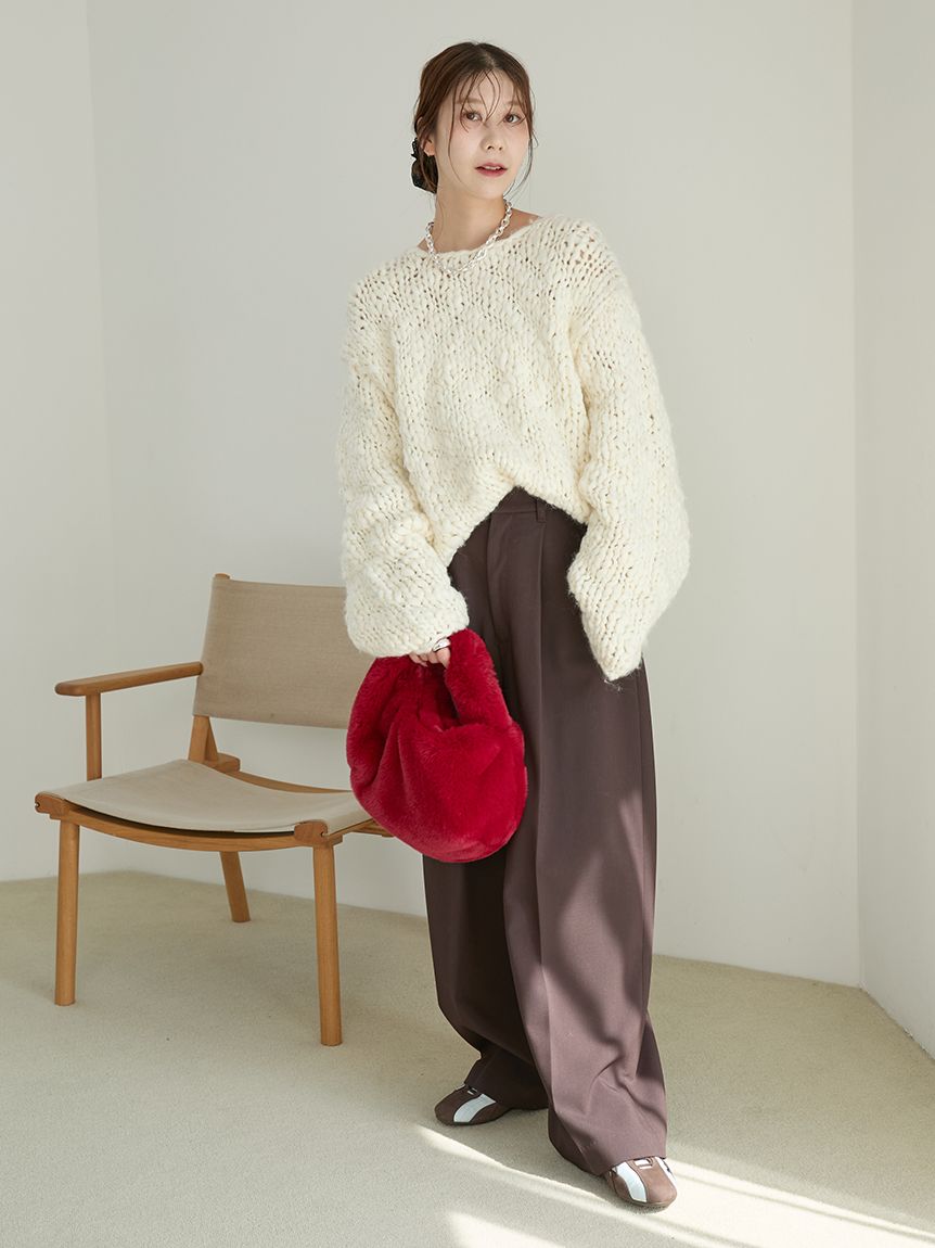 ウール混ハンドニットプルオーバー(ニット)｜トップス｜emmi（エミ）の