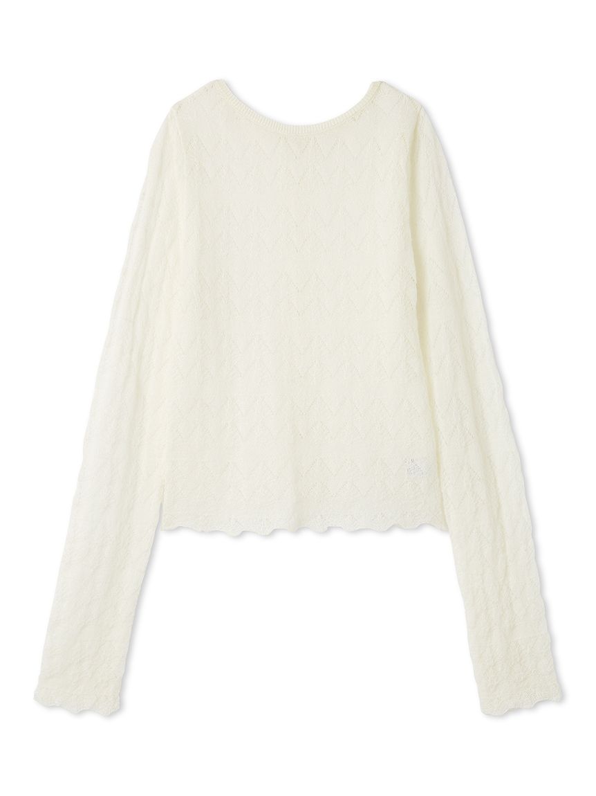 ✨新品タグ付き✨ハンドニットケーブルプルオーバー モヘヤ混 モヘヤニットプルオーバー / BCA12409WA 佐藤繊維のファッション