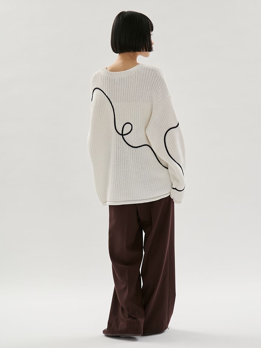 HEART】 【ONLINE限定カラーあり】ハートエンブロイダリーニット