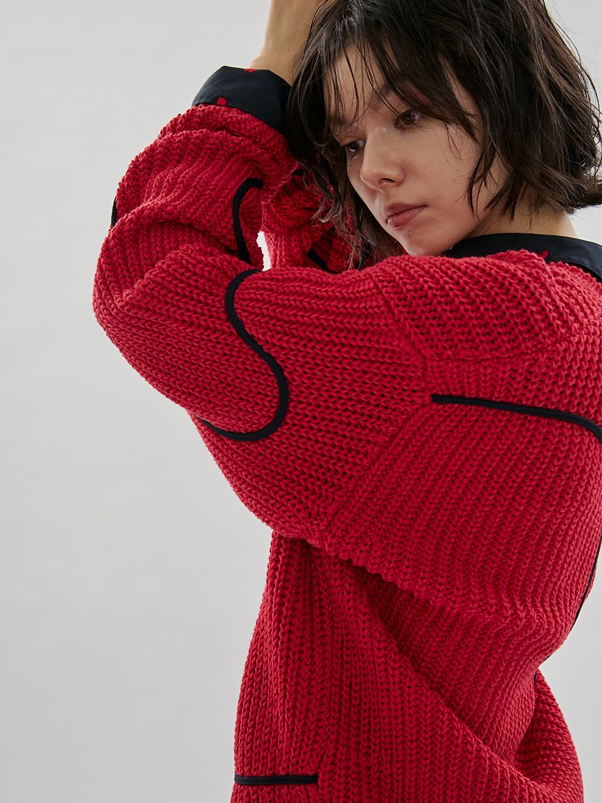 HEART】 【ONLINE限定カラーあり】ハートエンブロイダリーニット