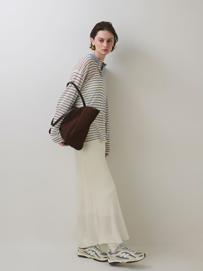 シアーボーダーポロニット(Tシャツ/カットソー)｜トップス｜emmi（エミ