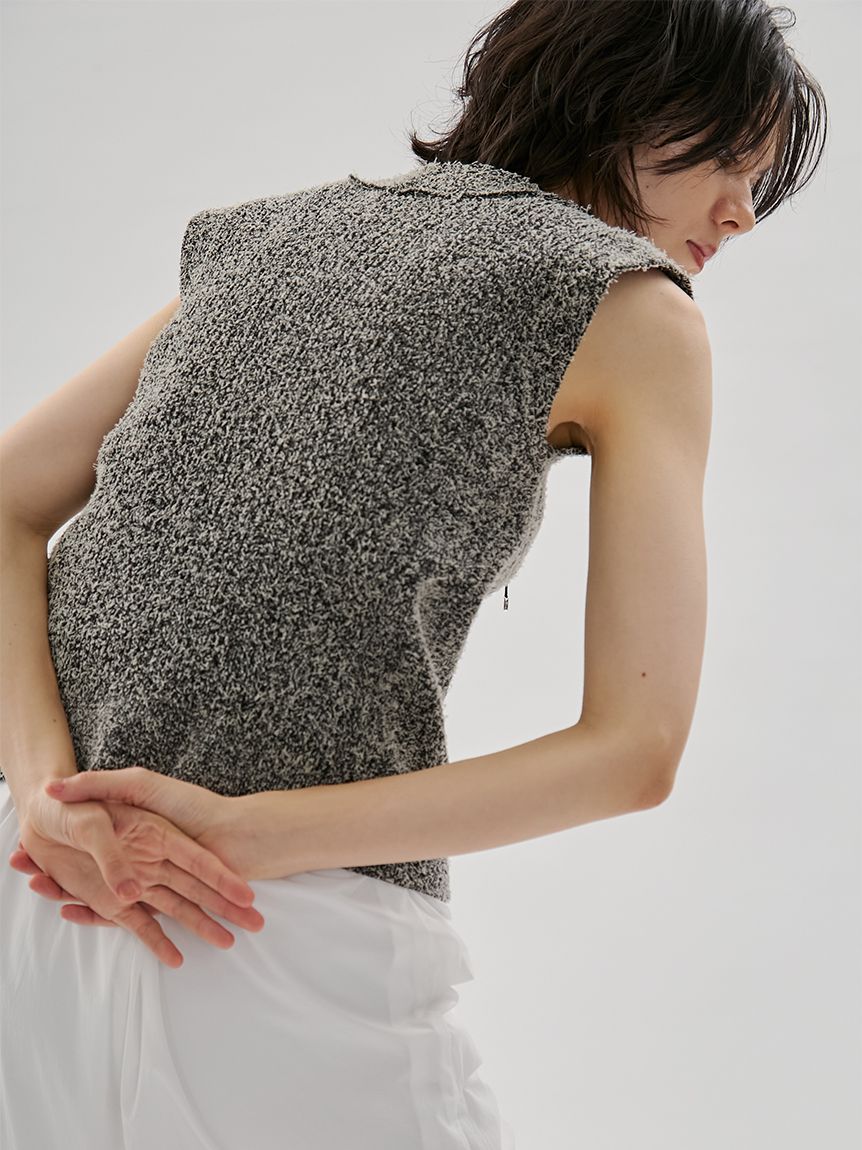 ツノヤーンリブニットベスト(ジレ/ベスト)｜アウター｜emmi（エミ）の