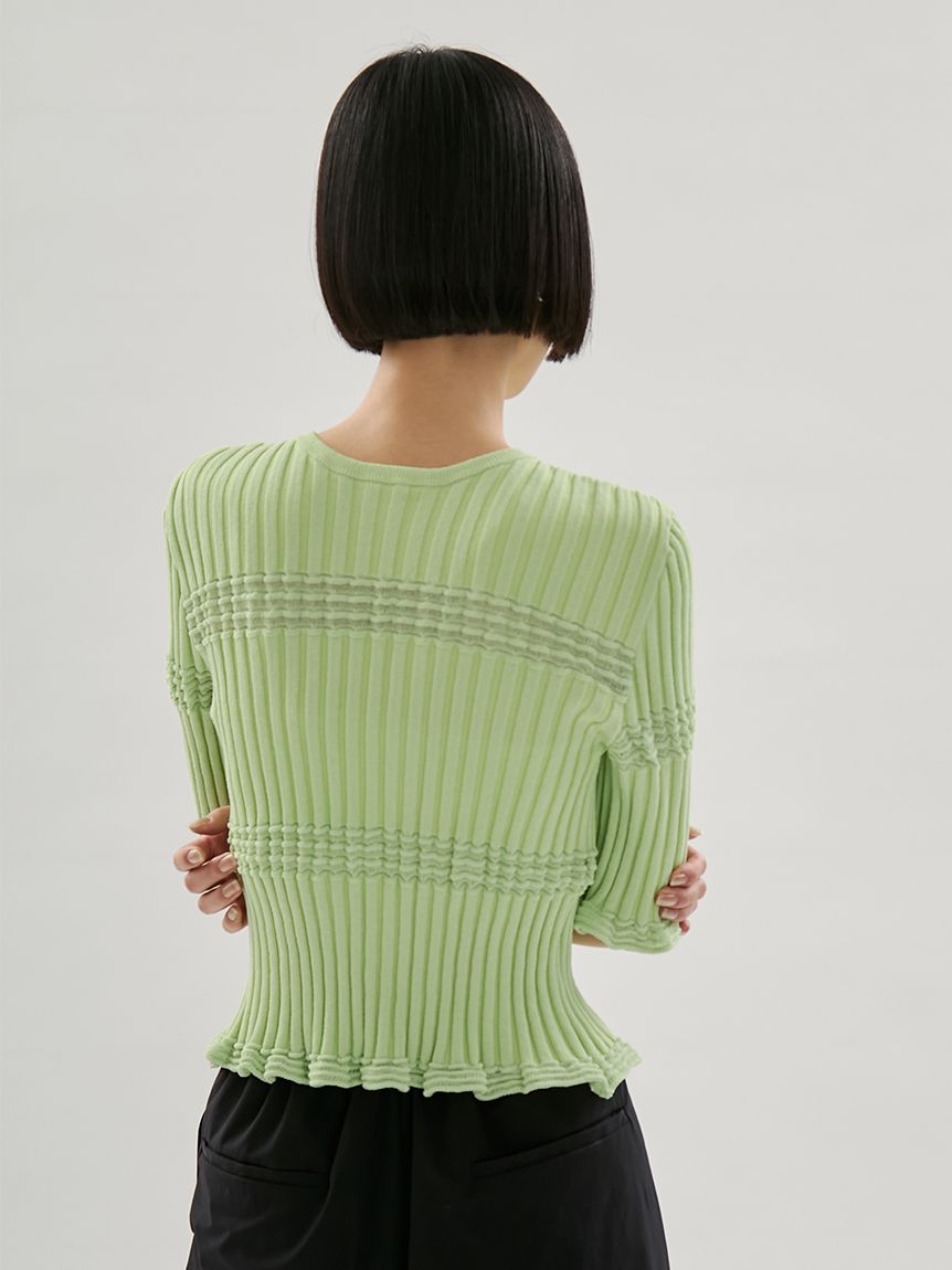 2wayランダムリブニット(ニット)｜トップス｜emmi（エミ）の通販サイト