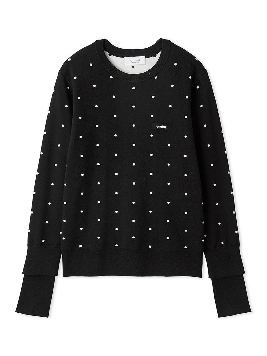 ONLINE限定カラーあり】emmiロゴクルーネックプルオーバー(ニット