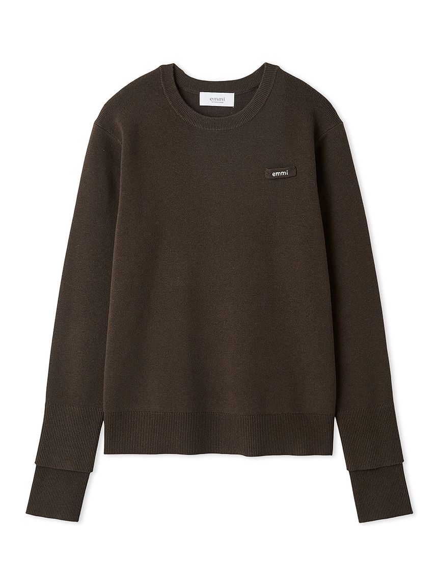 ONLINE限定カラーあり】emmiロゴクルーネックプルオーバー(ニット