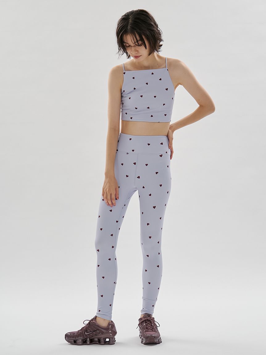 定価17630円 人気完売 emmi ハート柄 クブラトップ&レギンス セット HEART】 ハートパターンレギンス/UVカット/接触冷感(パンツ)｜セレクト