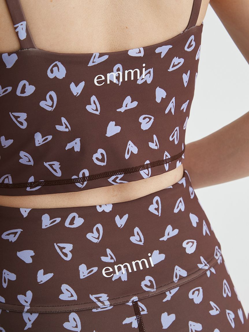 emmi yoga】ペイントハートブラトップ(スポーツブラ)｜セレクトウェア