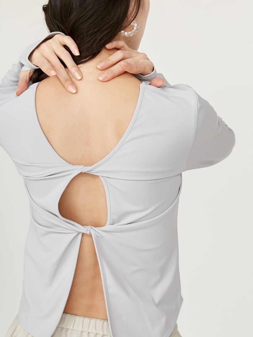 emmi yoga サステナレッチプルオーバー サステナレッチデザインプルオーバー(トップス)｜セレクトウェア