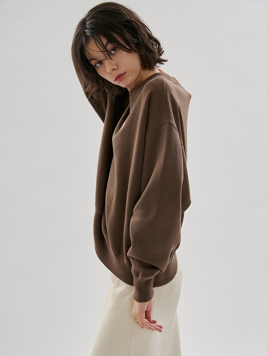 【新品未開封 在庫ラスト】RIB KNIT LOUNGE SET / BROWN GU公式 | ブラッシュドリブラウンジセット(長袖&ロングパンツ)