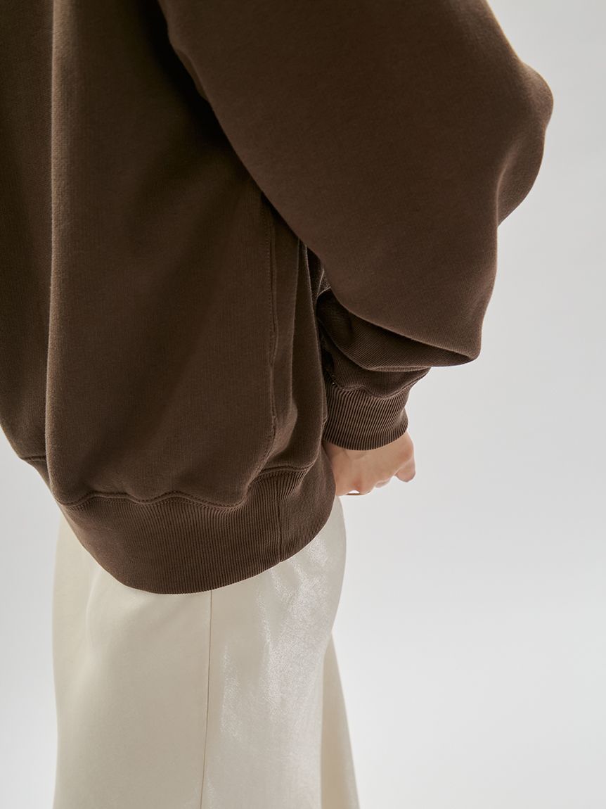 【新品未開封 在庫ラスト】RIB KNIT LOUNGE SET / BROWN GU公式 | ブラッシュドリブラウンジセット(長袖&ロングパンツ)