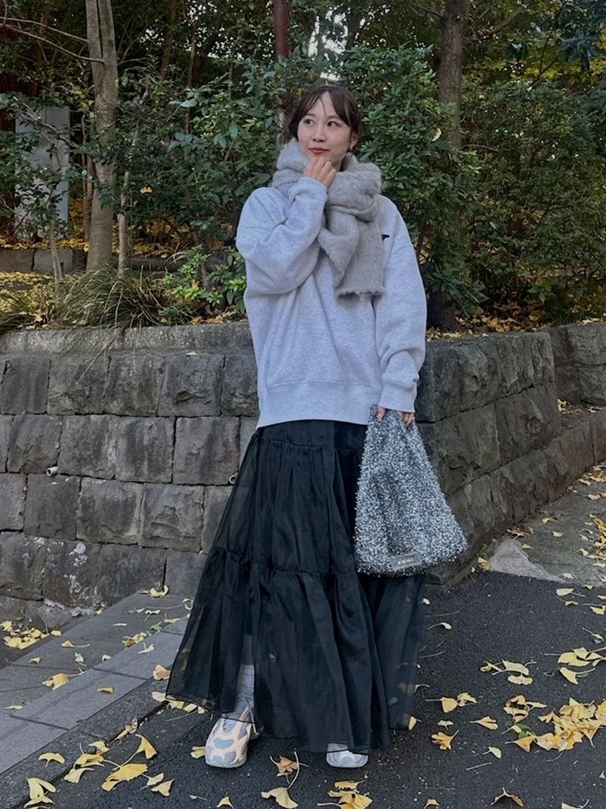 emmi×GOOD ROCK SPEED】カレッジワイドボディクルースウェット