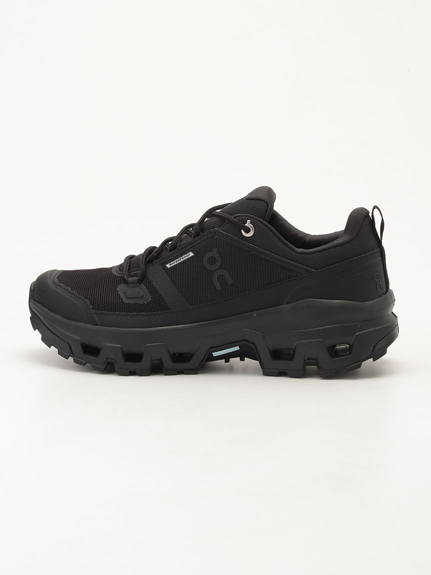 【関税込み】On ブラック Cloudrock Low WP スニーカー Shop Mens Cloudrock Low WP in Black | Black - Black | Black