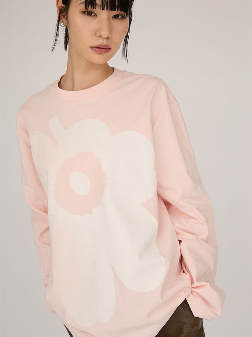 emmi|Marimekko】Kioski Biitti Unikko Placement Jersey Top(Tシャツ