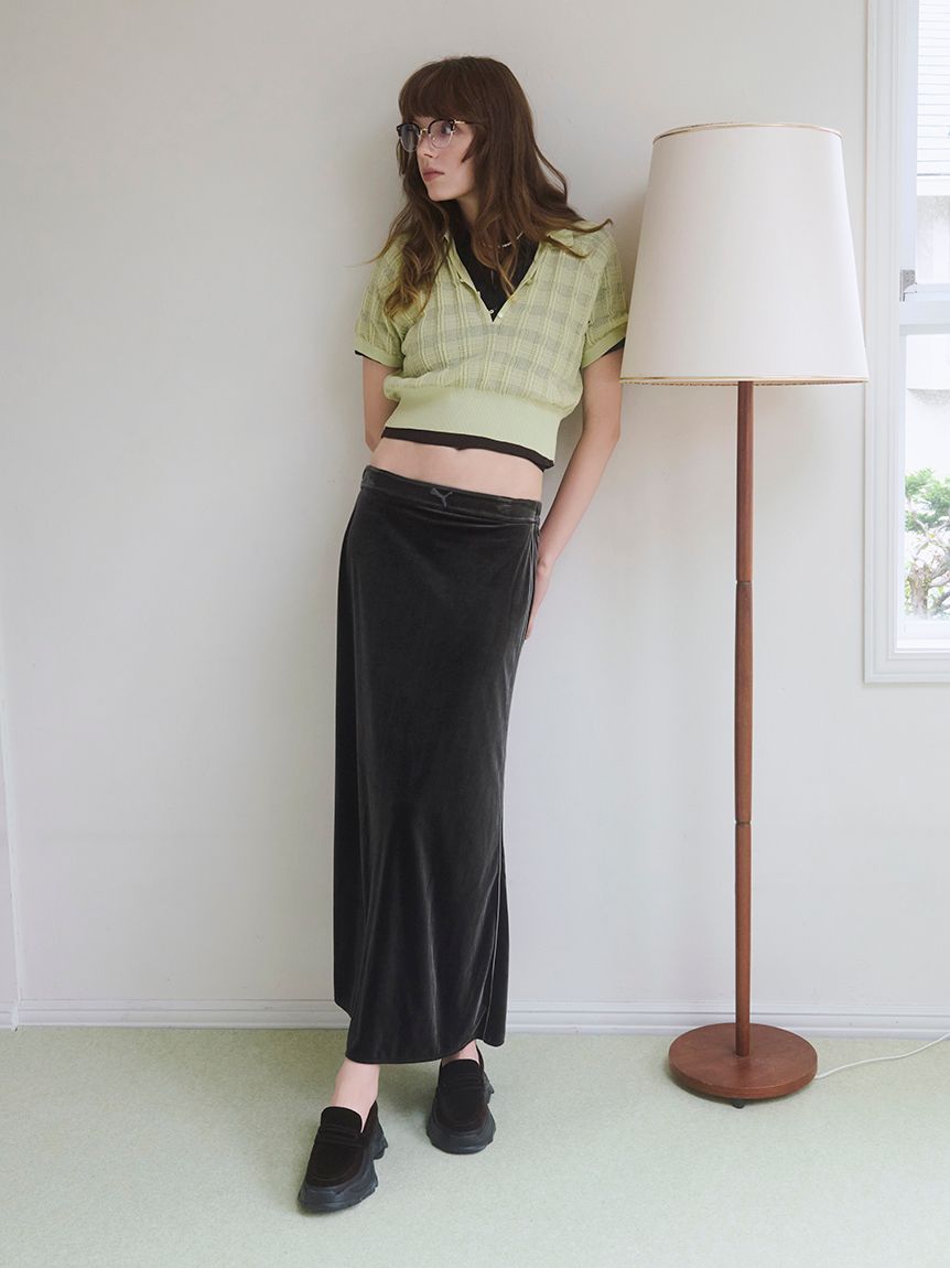 emmi×PUMA】VELOR NARROW SKIRT(ロングスカート)｜スカート｜emmi