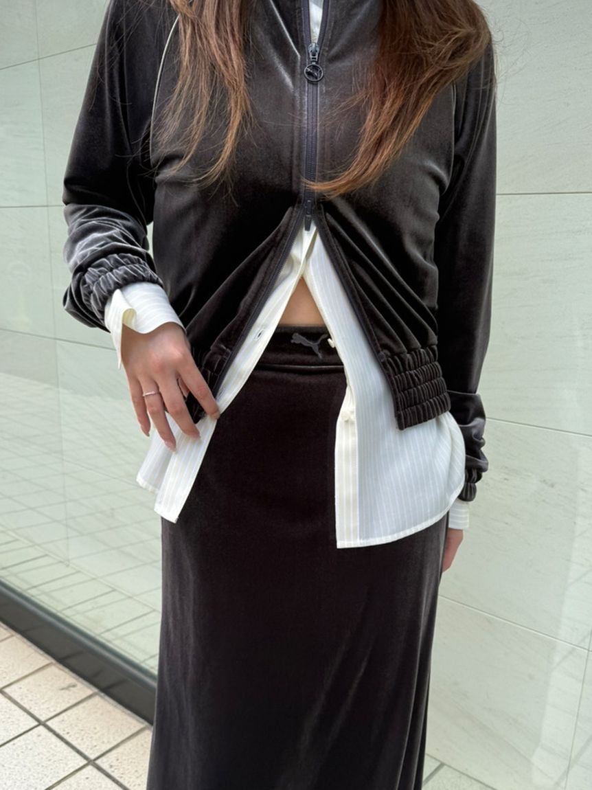 emmi×PUMA】VELOR NARROW SKIRT(ロングスカート)｜SKIRT｜emmi（エミ