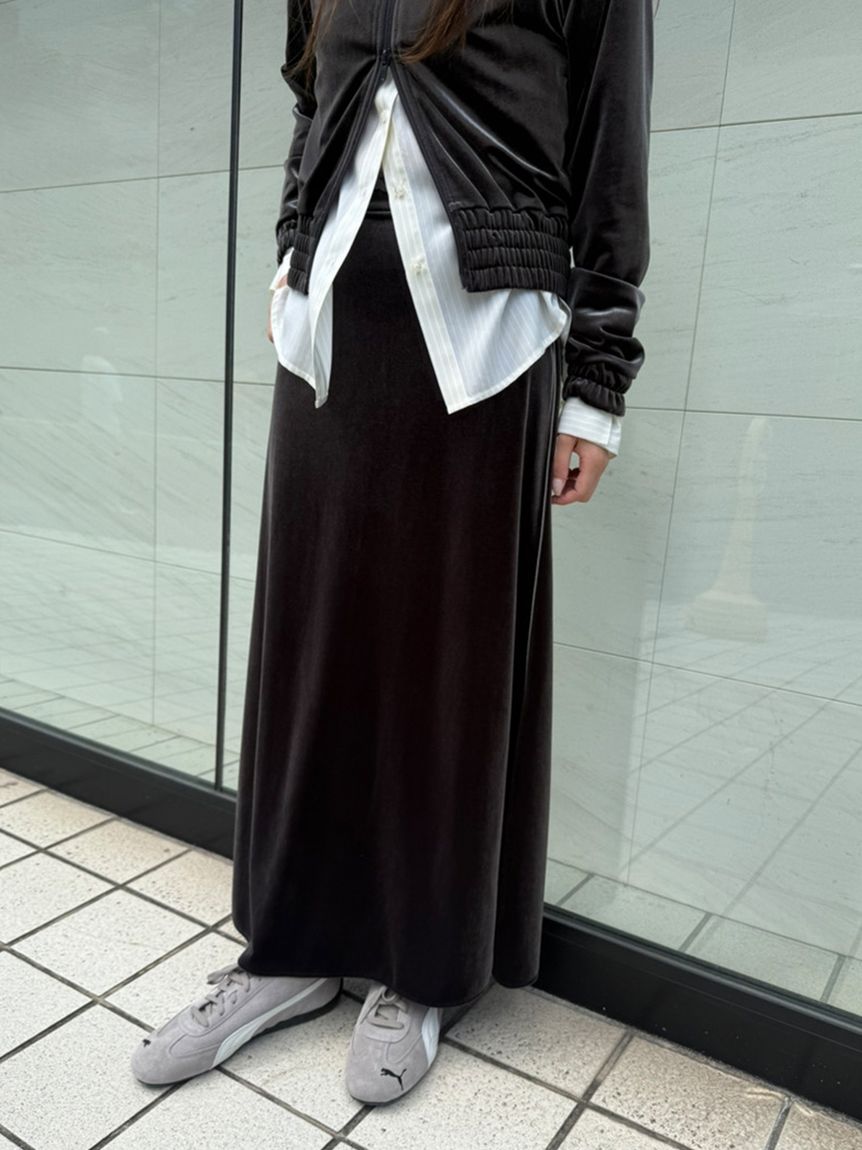 emmi×PUMA】VELOR NARROW SKIRT(ロングスカート)｜スカート｜emmi