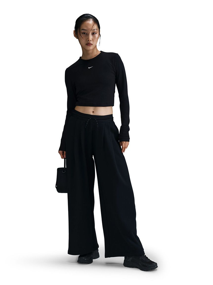 NIKE】MID-RISE PLEATED FRENCH TERRY PANTS(ワイドパンツ