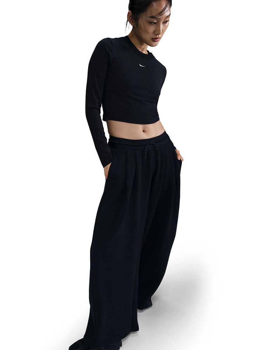 NIKE】MID-RISE PLEATED FRENCH TERRY PANTS(ワイドパンツ)｜パンツ
