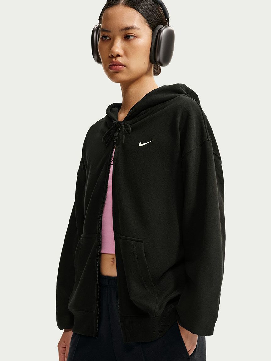 NIKE】Studio Fleece Lightweight Women's Oversized Full-Zip Hoodie