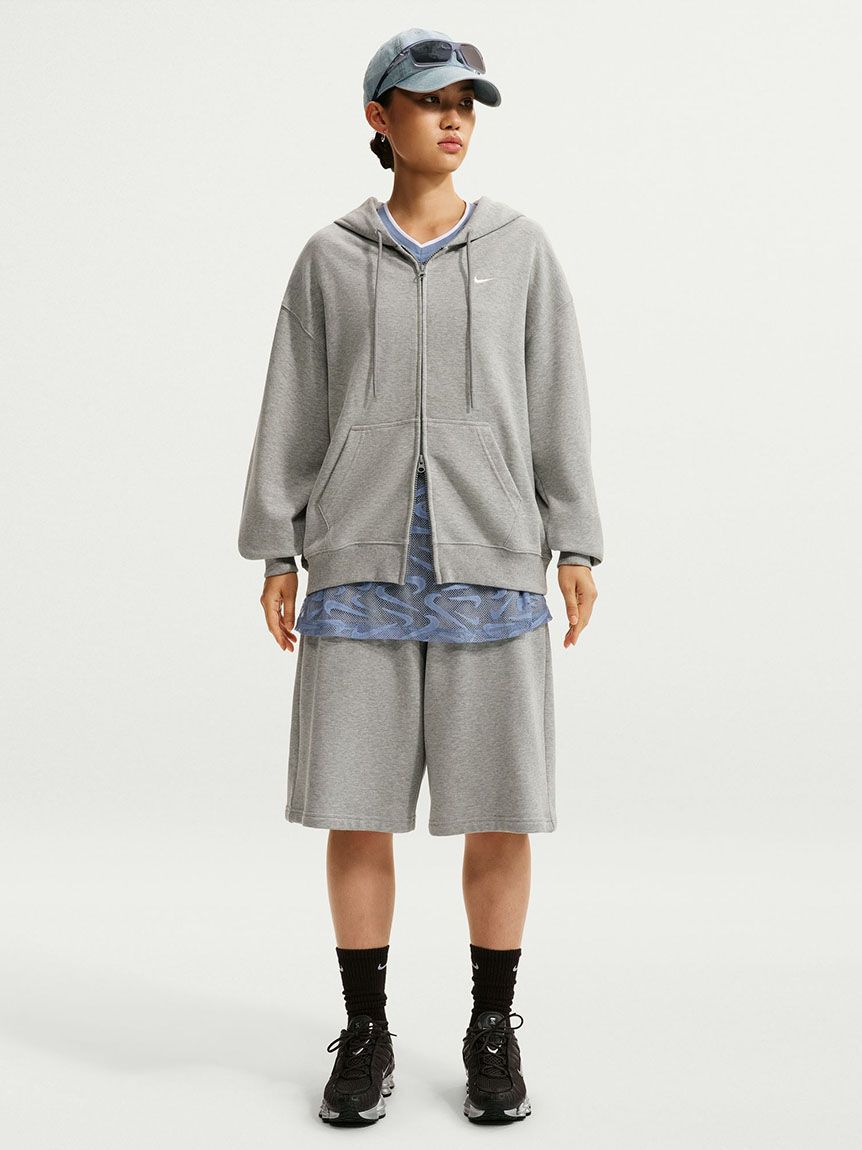 NIKE】Studio Fleece Lightweight Women's Oversized Full-Zip Hoodie