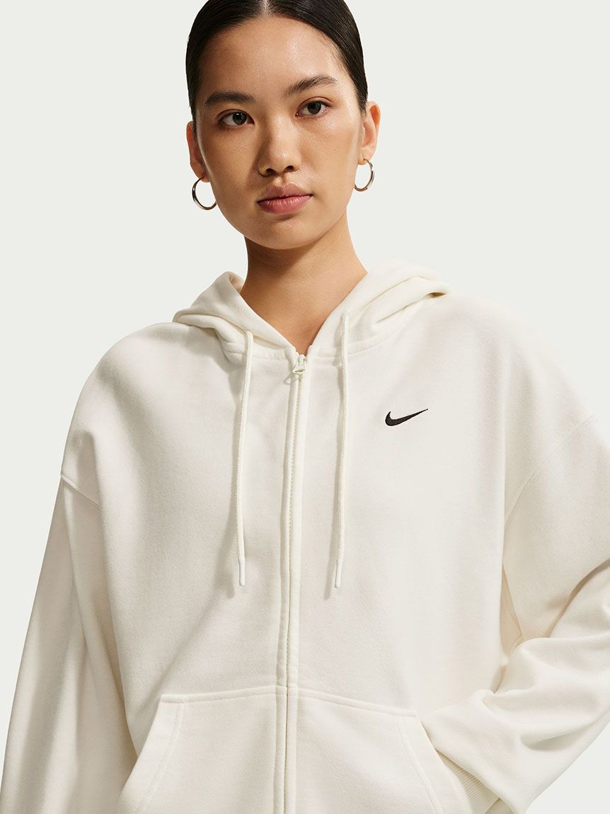 NIKE】Studio Fleece Lightweight Women's Oversized Full-Zip Hoodie