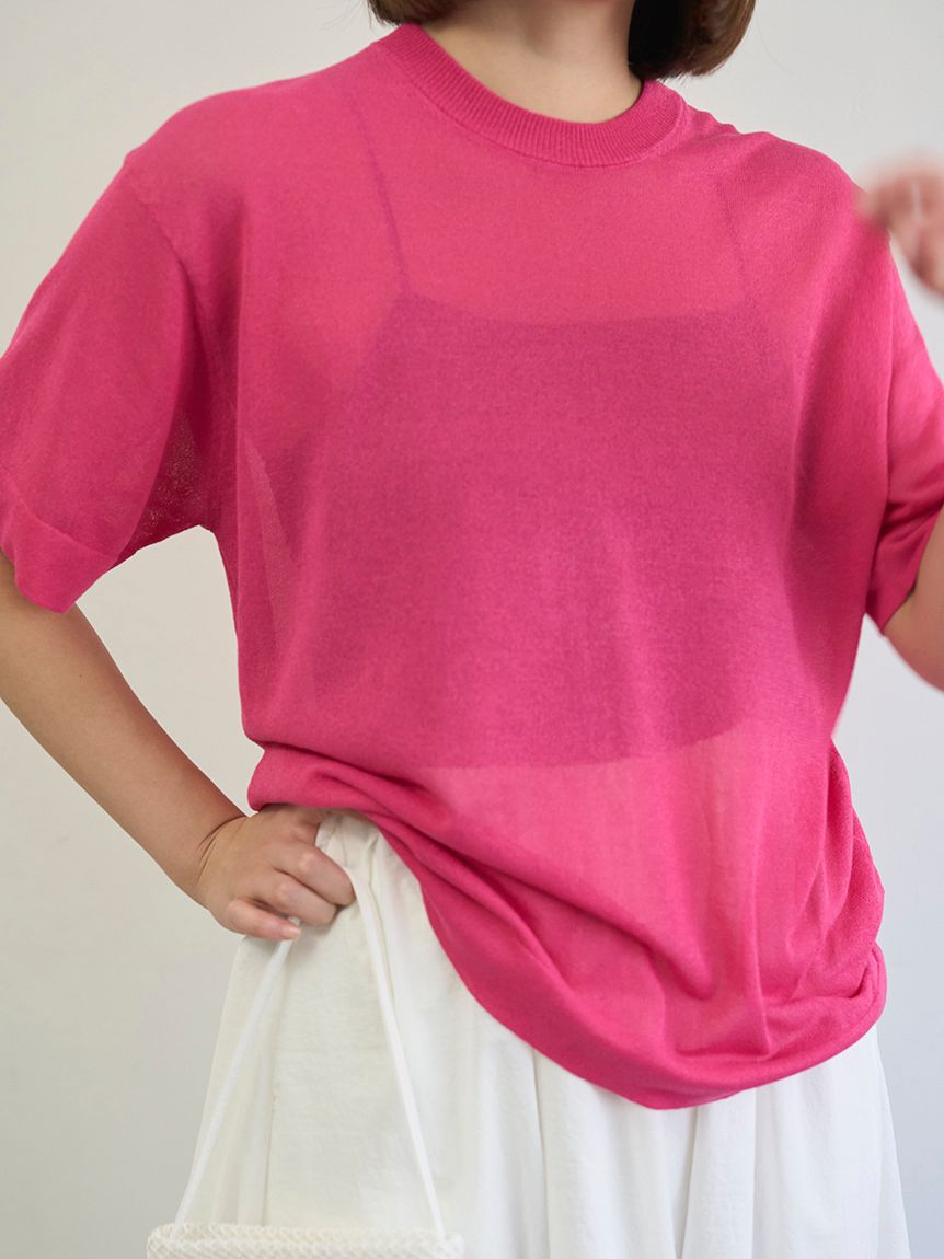 シアーニットTシャツ(Tシャツ/カットソー)｜トップス｜emmi（エミ）の
