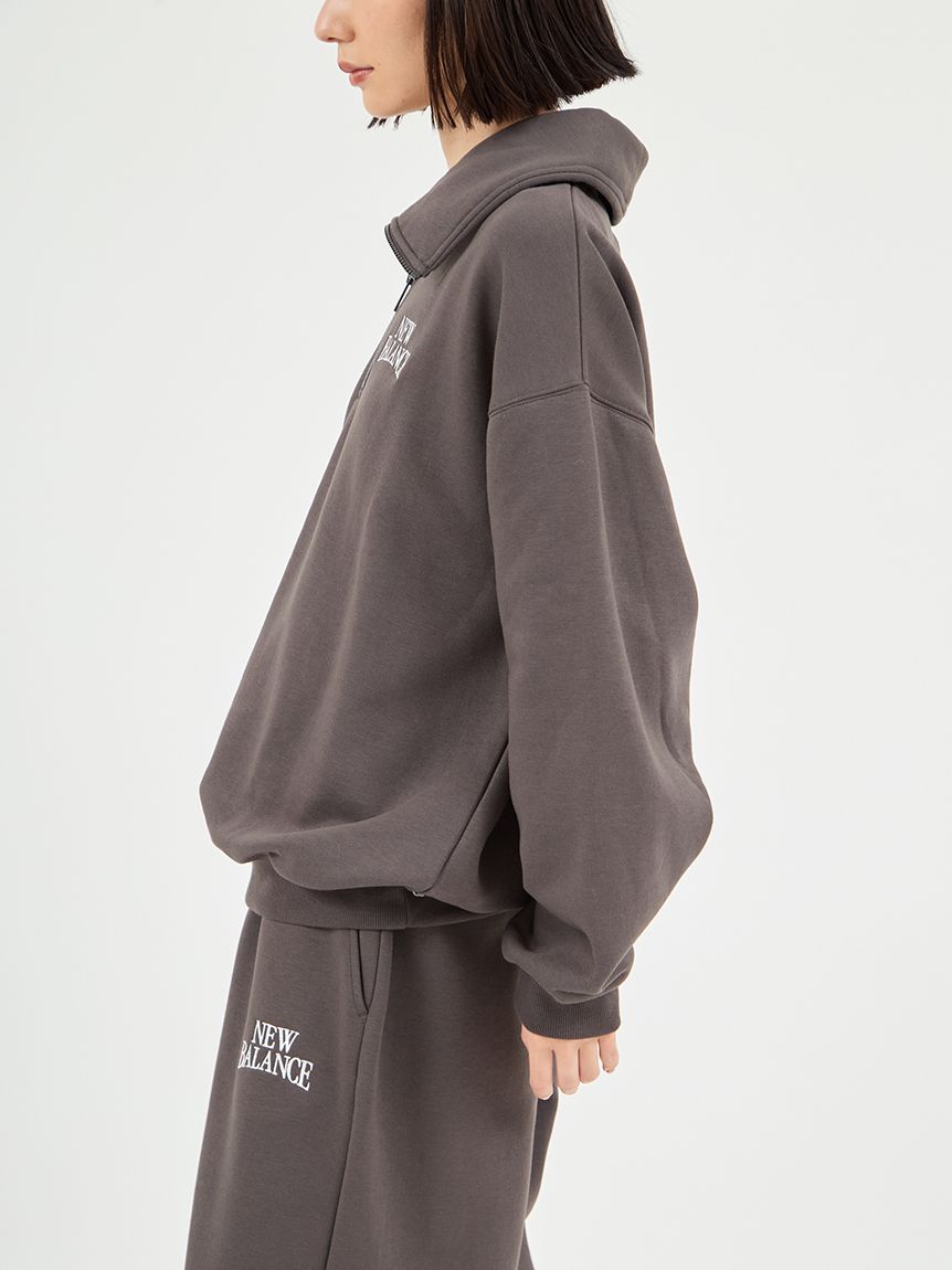 New Balance for emmi】Track side フリースハーフジップ(スウェット