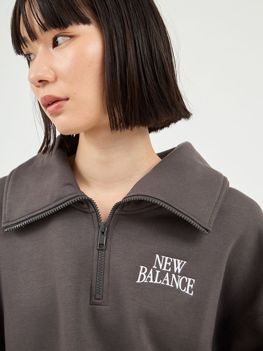 New Balance for emmi】Track side フリースハーフジップ(スウェット