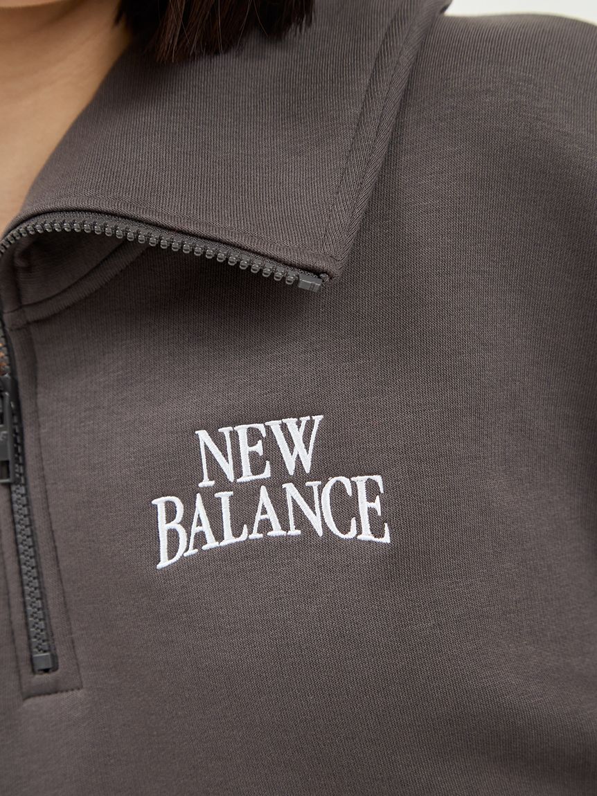 New Balance for emmi】Track side フリースハーフジップ(スウェット