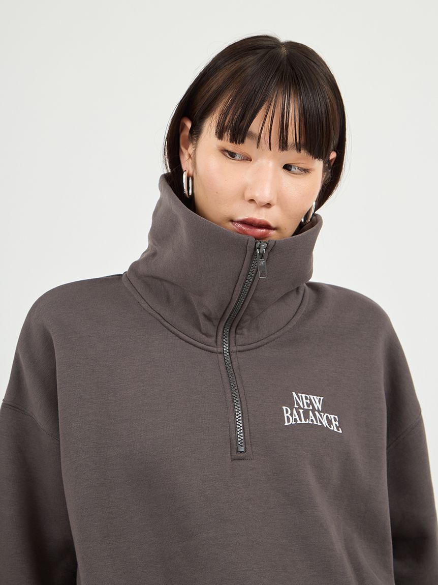 New Balance for emmi】Track side フリースハーフジップ(スウェット