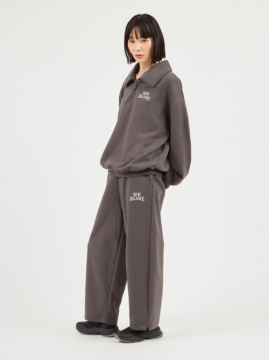 New Balance for emmi】Track side フリースハーフジップ(スウェット
