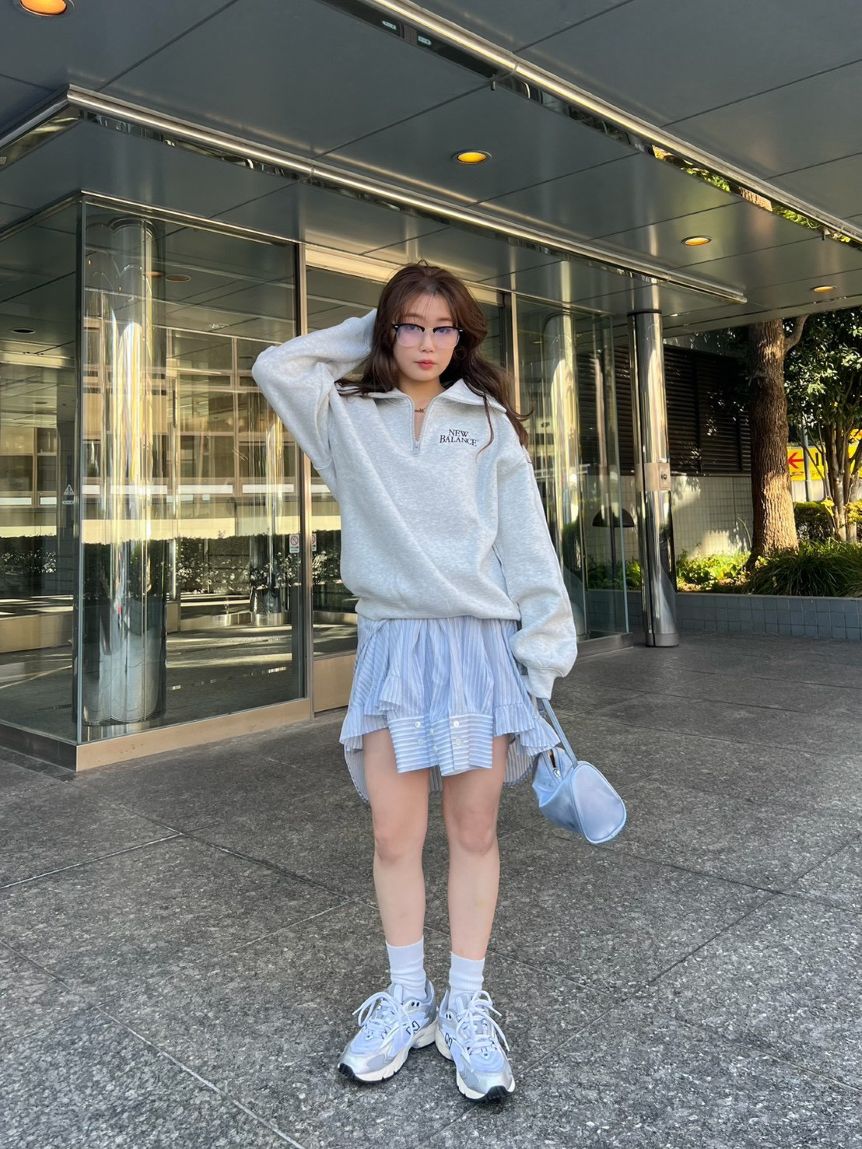 New Balance for emmi】Track side フリースハーフジップ(スウェット